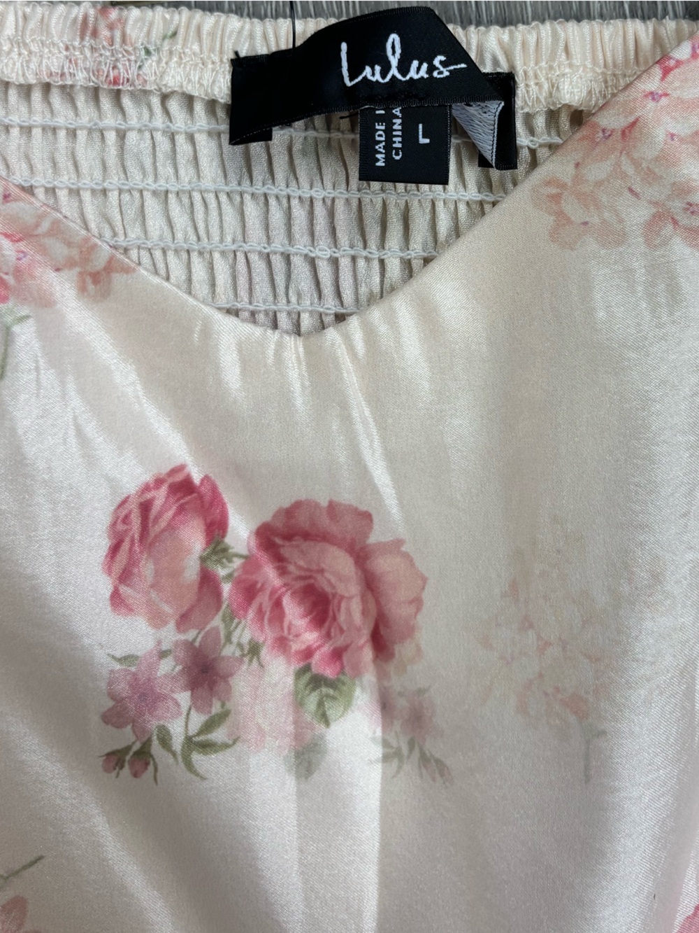 Blush Pink Floral Organza Tiered Mini Dress - Picture 2 of 5